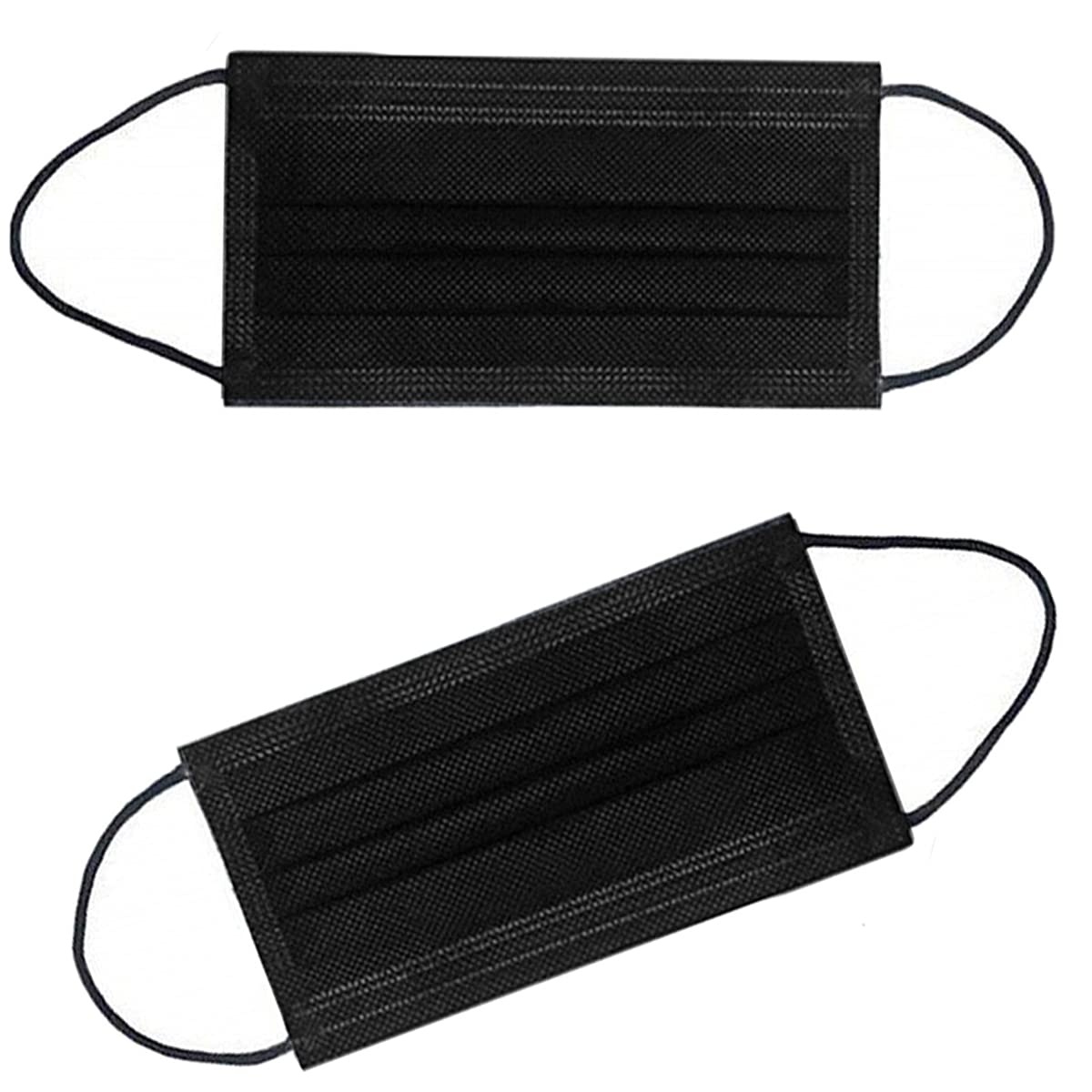 100PCS 3 Ply Black Disposable Face Mask Filter Protection Face Masks